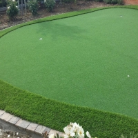 Plastic Grass Loganville, Georgia Home Putting Green, Small Backyard Ideas